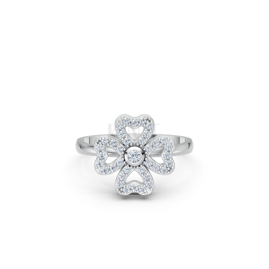 Nhẫn Nữ American Style RNN58 vàng trắng White Gold thiết kế trẻ trung, hiện đại