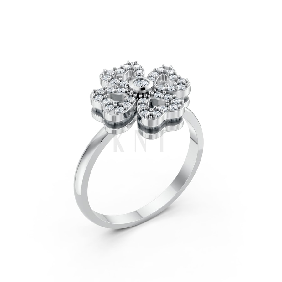 Nhẫn Nữ American Style RNN58 vàng trắng White Gold kiểu dáng hiện đại, nổi bật