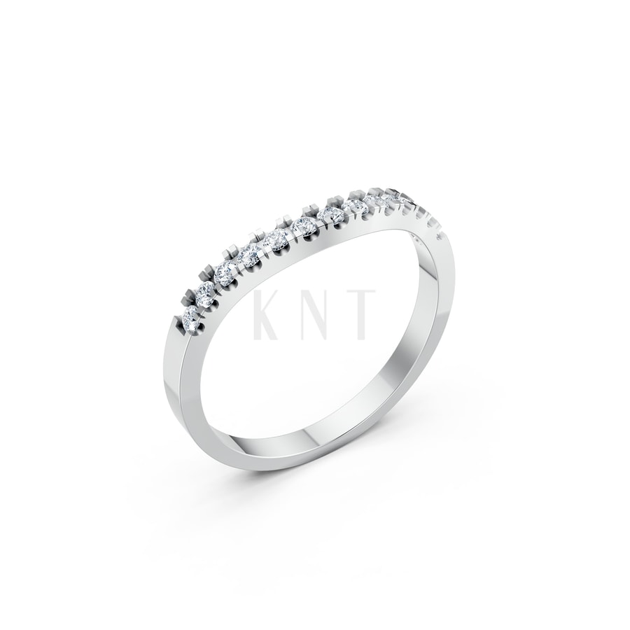 Nhẫn Nữ EURO Style RNN29 vàng trắng White Gold kiểu dáng hiện đại, nổi bật