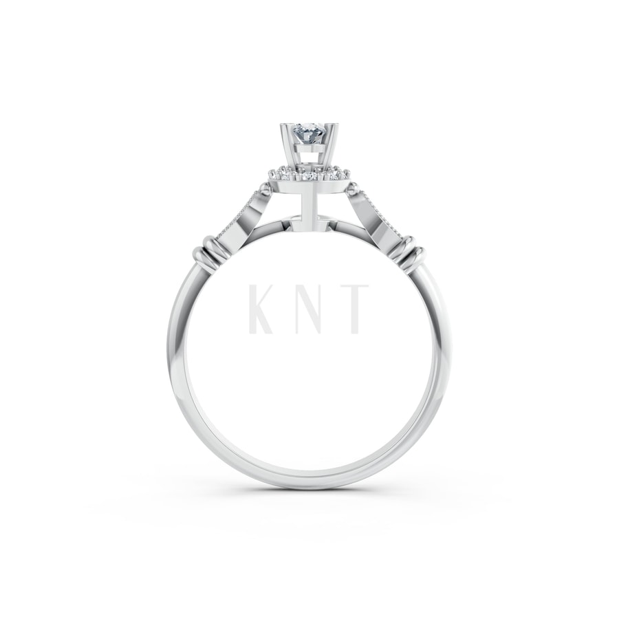 Nhẫn Nữ EURO Style RNN30 vàng trắng White Gold kiểu dáng cá tính, hiện đại