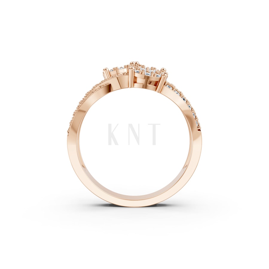 NHẪN NỮ EURO STYLE – RNN32 vàng hồng Rose Gold vàng đẹp, kiểu dáng trẻ trung, độc đáo