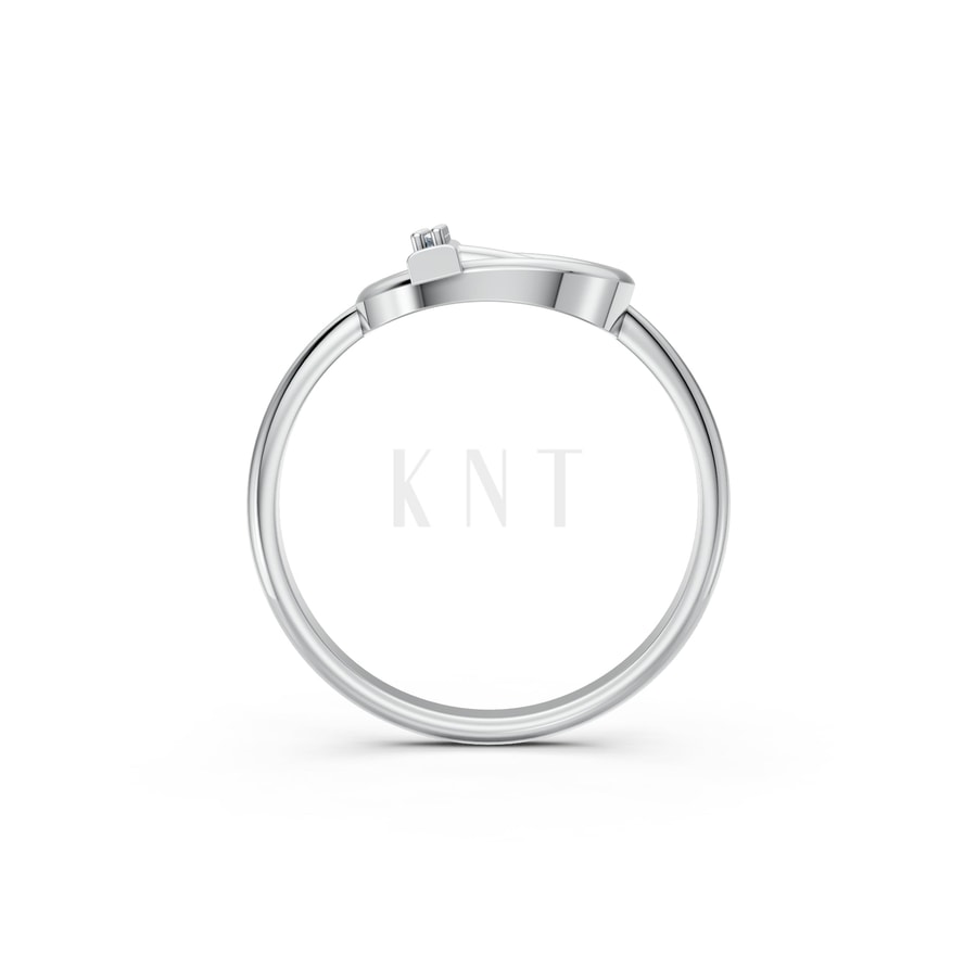 Nhẫn Nữ EURO Style RNN33 vàng trắng White Gold vàng sáng, đường nét sắc sảo, tinh tế