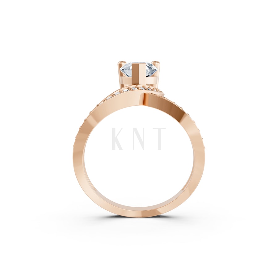 Nhẫn Nữ EURO Style RNN34 vàng hồng Rose Gold vàng đẹp, kiểu dáng trẻ trung, độc đáo