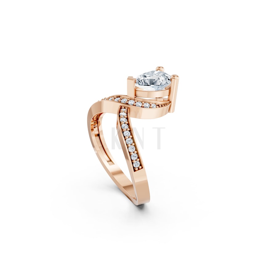 Nhẫn Nữ EURO Style RNN34 vàng hồng Rose Gold phong cách trẻ trung, nổi bật