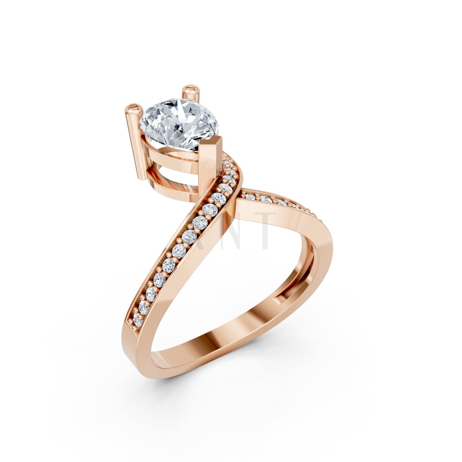 Nhẫn Nữ EURO Style RNN34 vàng hồng Rose Gold họa tiết ấn tượng, cá tính