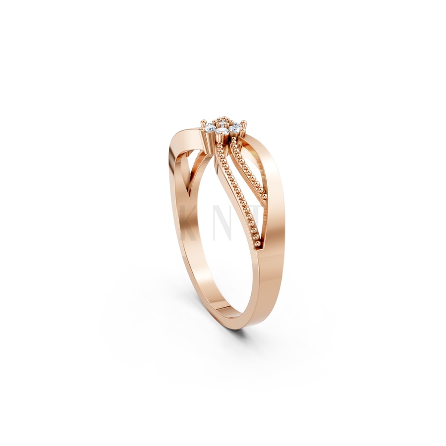 Nhẫn Nữ EURO Style RNN21 vàng hồng Rose Gold vàng đẹp, kiểu dáng trẻ trung, độc đáo