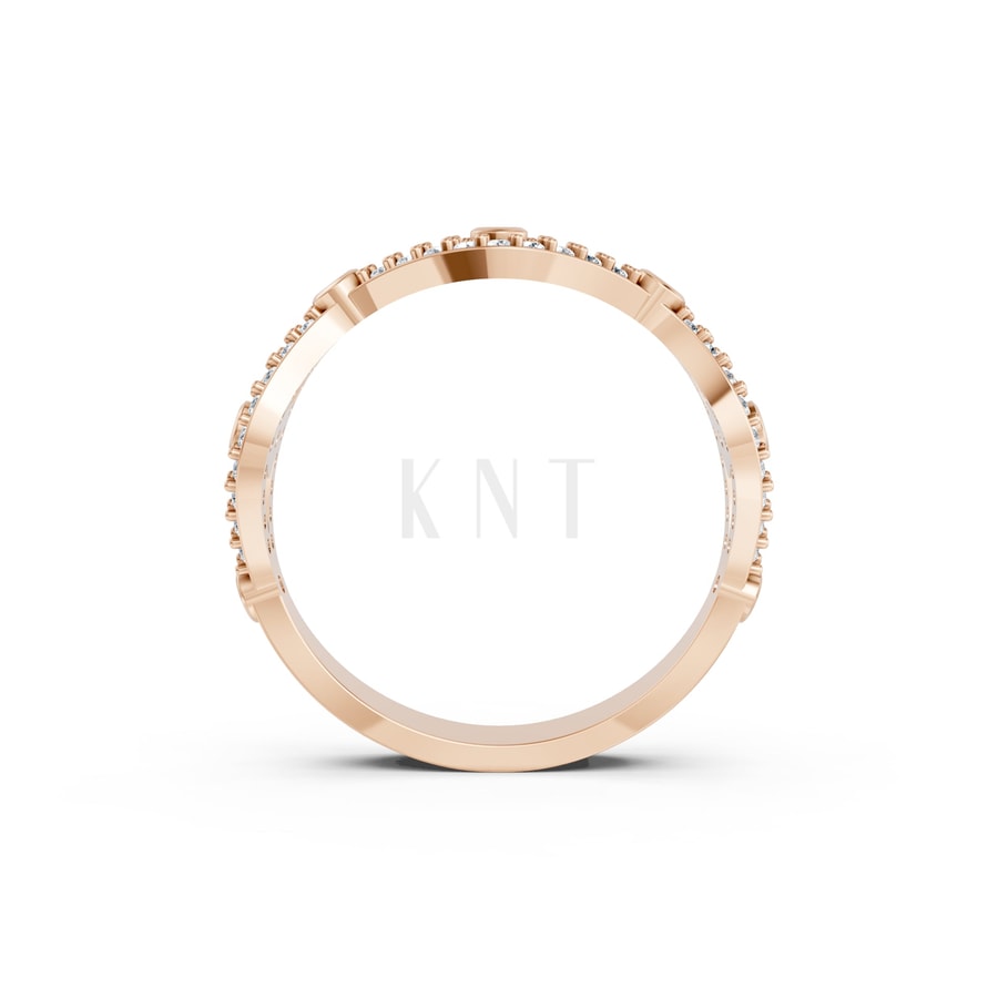 NHẪN NỮ EURO STYLE – RNN37 vàng hồng Rose Gold phong cách trẻ trung, nổi bật