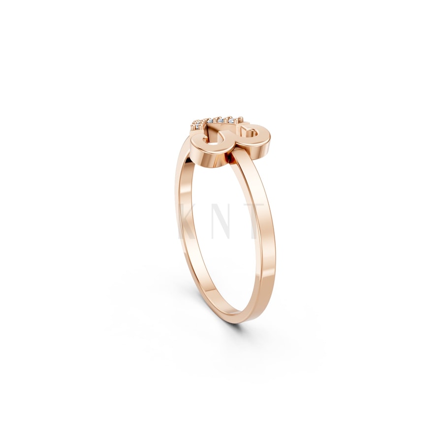 Nhẫn Nữ EURO Style – RNN39 vàng hồng Rose Gold phong cách trẻ trung, nổi bật