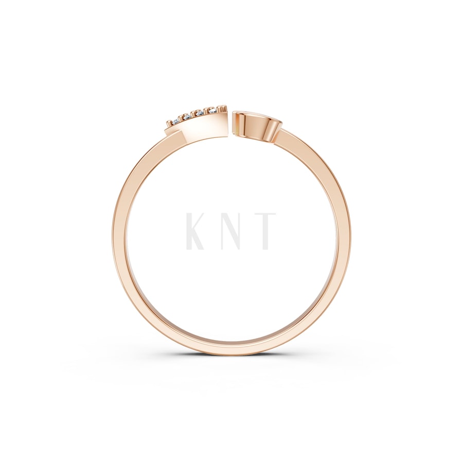 Nhẫn Nữ EURO Style – RNN39 vàng hồng Rose Gold thiết kế đối xứng, phong cách, ấn tượng