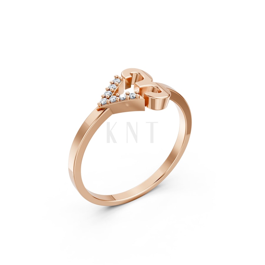 Nhẫn Nữ EURO Style – RNN39 vàng hồng Rose Gold họa tiết ấn tượng, cá tính