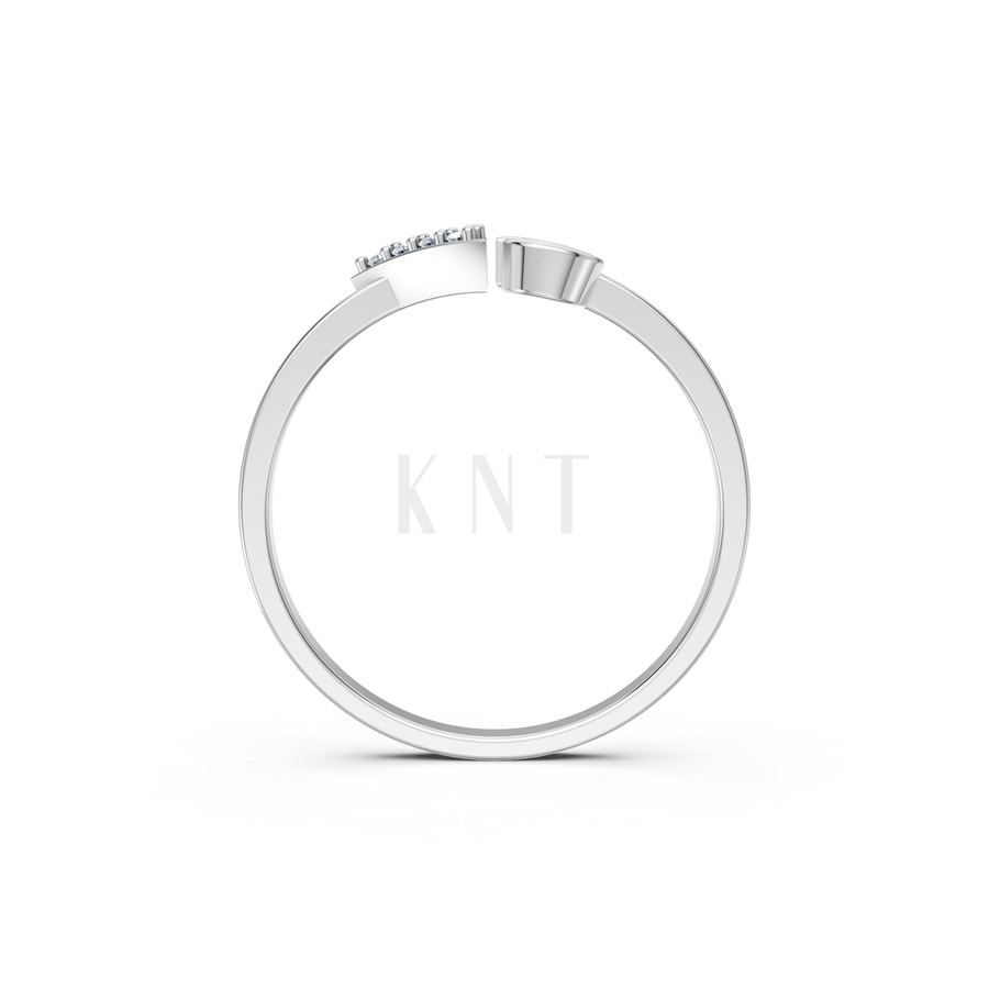 Nhẫn Nữ EURO Style – RNN39 vàng trắng White Gold kiểu dáng cá tính, hiện đại