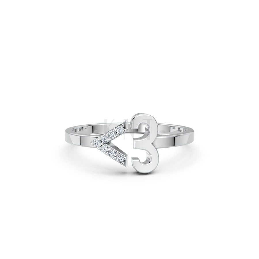 Nhẫn Nữ EURO Style – RNN39 vàng trắng White Gold thiết kế trẻ trung, hiện đại