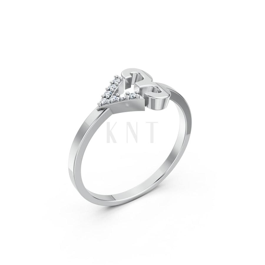 Nhẫn Nữ EURO Style – RNN39 vàng trắng White Gold kiểu dáng hiện đại, nổi bật