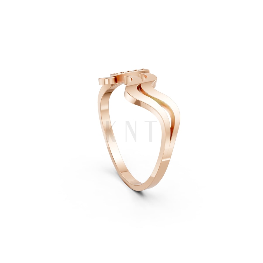 Nhẫn Nữ EURO Style – RNN40 vàng hồng Rose Gold vàng đẹp, kiểu dáng trẻ trung, độc đáo