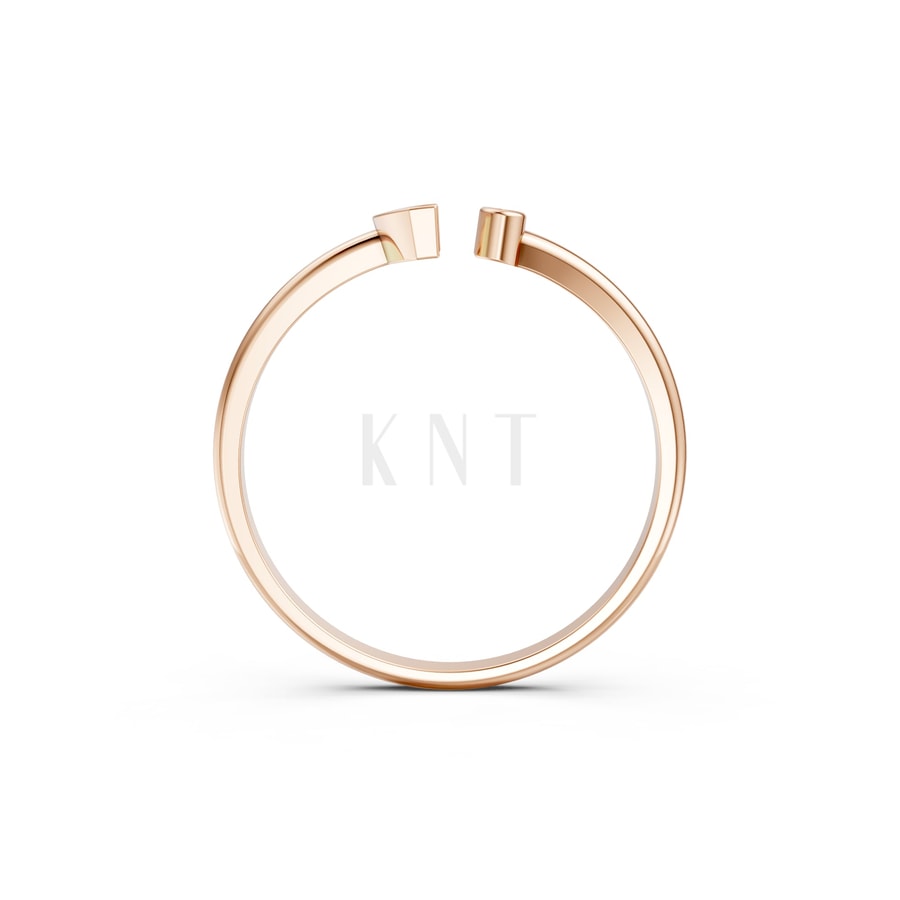 Nhẫn Nữ EURO Style – RNN41 vàng hồng Rose Gold thiết kế đối xứng, phong cách, ấn tượng