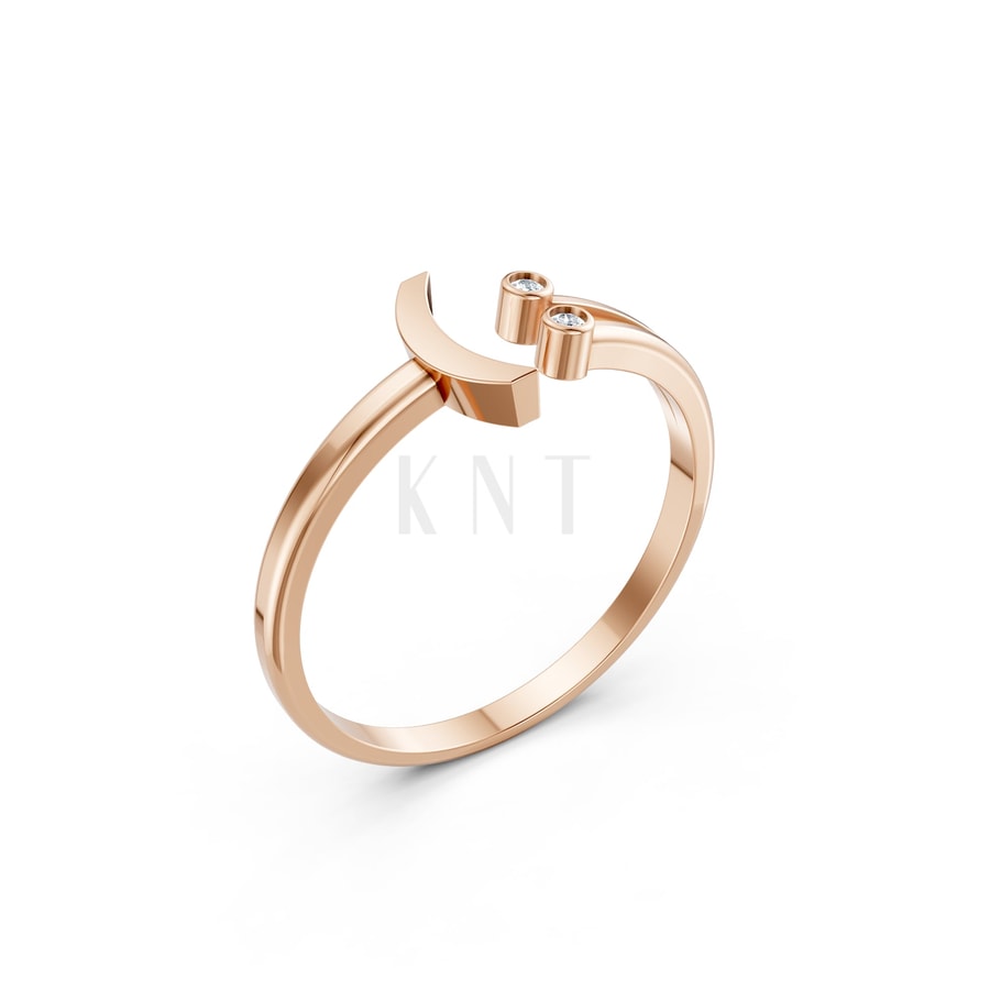 Nhẫn Nữ EURO Style – RNN41 vàng hồng Rose Gold họa tiết ấn tượng, cá tính