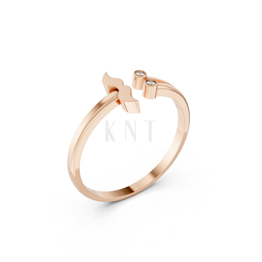 Nhẫn Nữ EURO Style – RNN42 vàng hồng Rose Gold họa tiết ấn tượng, cá tính