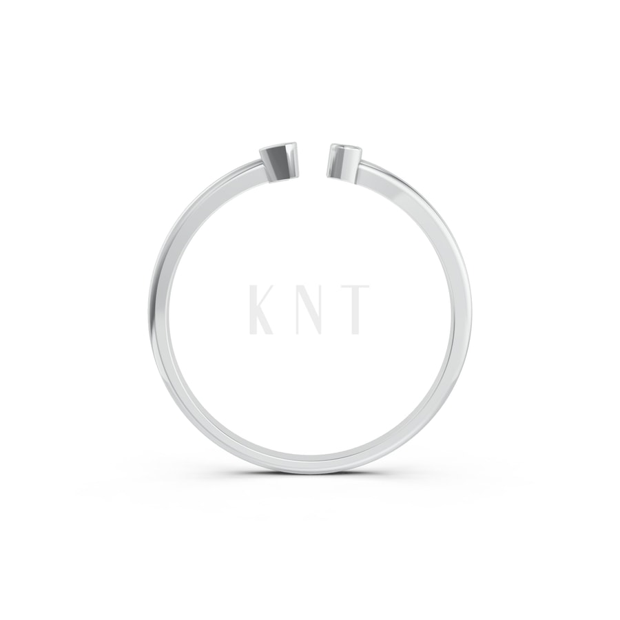 Nhẫn Nữ EURO Style – RNN42 vàng trắng White Gold vàng sáng, đường nét sắc sảo, tinh tế