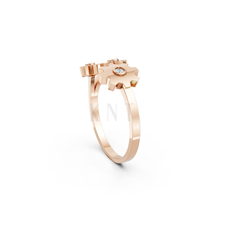 Nhẫn Nữ EURO Style – RNN43 vàng hồng Rose Gold phong cách trẻ trung, nổi bật