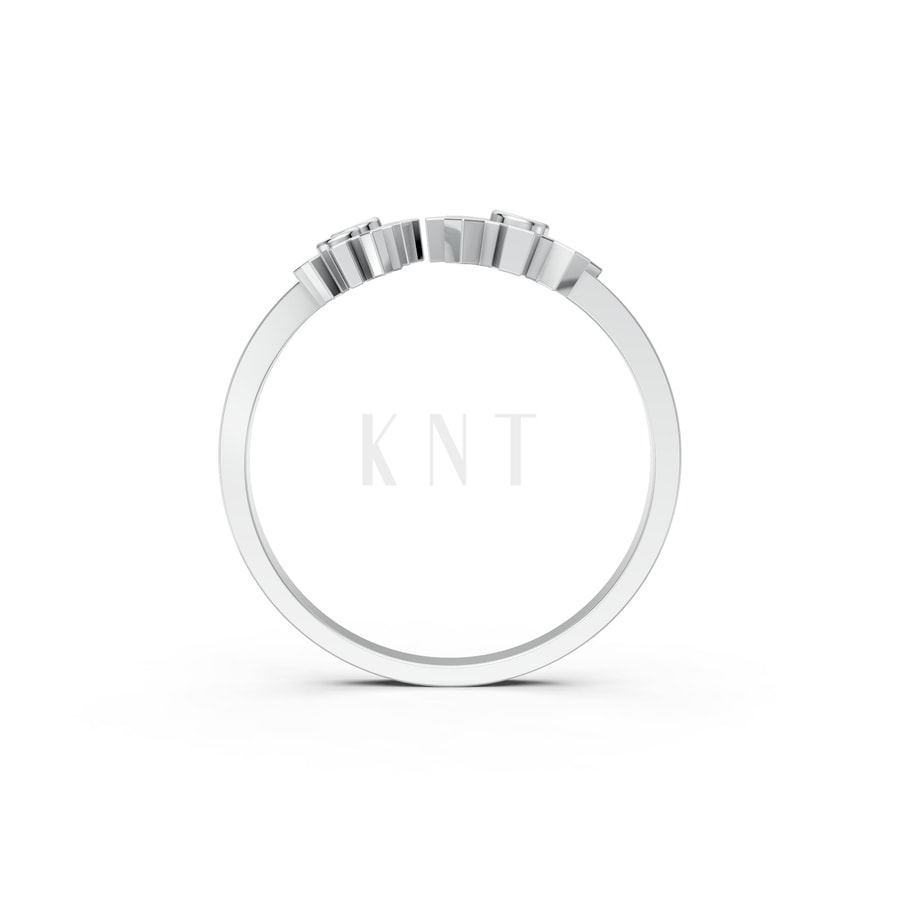 Nhẫn Nữ EURO Style – RNN43 vàng trắng White Gold vàng sáng, đường nét sắc sảo, tinh tế