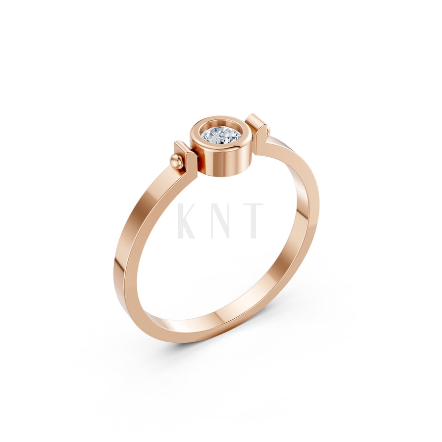 Nhẫn Nữ EURO Style – RNN47 vàng hồng Rose Gold họa tiết ấn tượng, cá tính