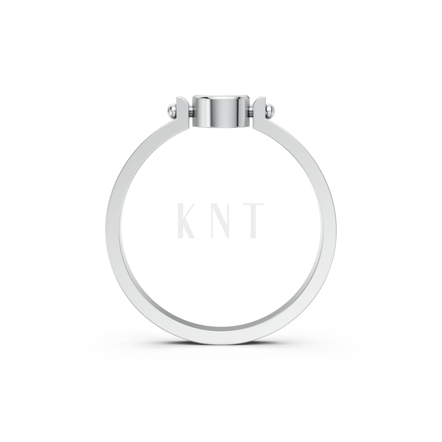 Nhẫn Nữ EURO Style – RNN47 vàng trắng White Gold kiểu dáng cá tính, hiện đại