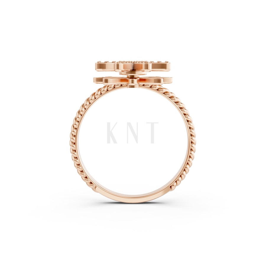 NHẪN NỮ EURO STYLE – RNN61 vàng hồng Rose Gold phong cách trẻ trung, nổi bật