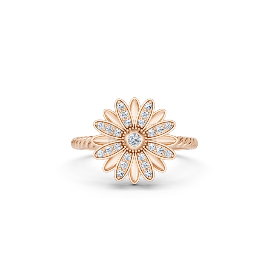 NHẪN NỮ EURO STYLE – RNN61 vàng hồng Rose Gold thiết kế đối xứng, phong cách, ấn tượng