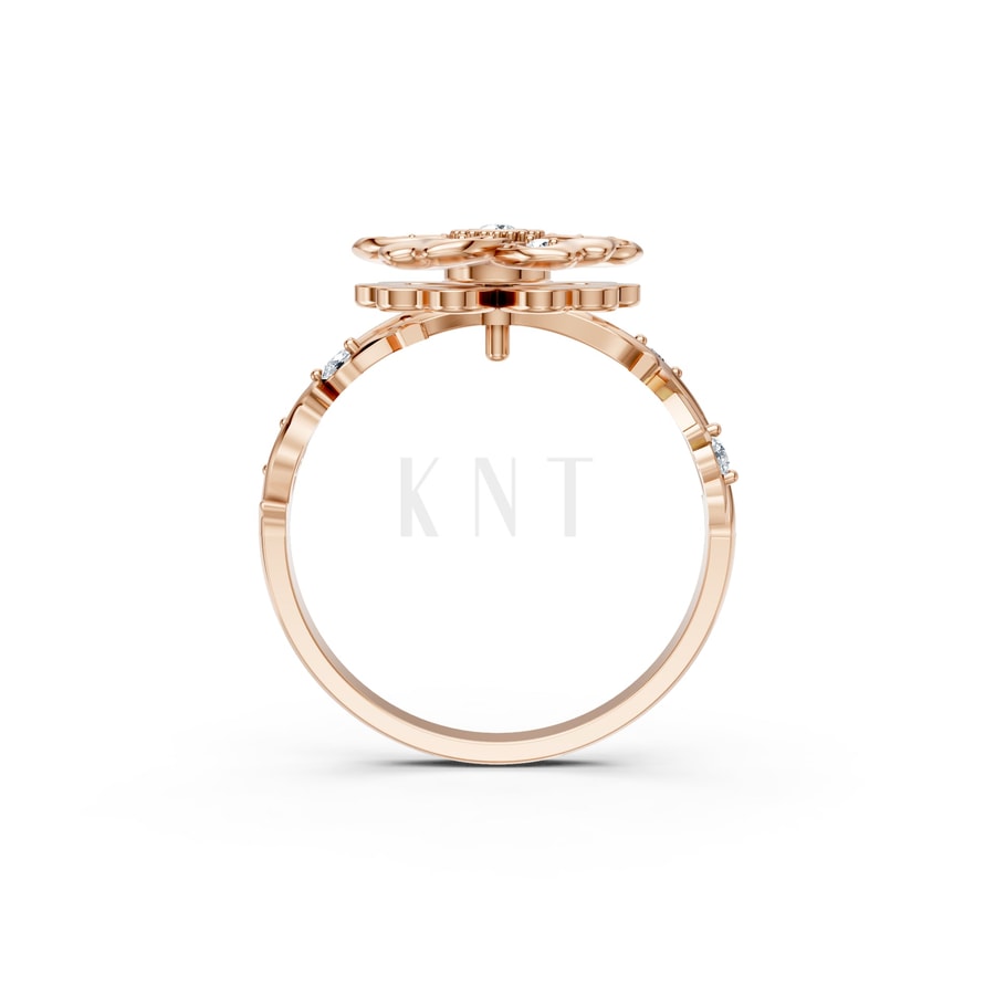 NHẪN NỮ EURO STYLE – RNN63 vàng hồng Rose Gold vàng đẹp, kiểu dáng trẻ trung, độc đáo