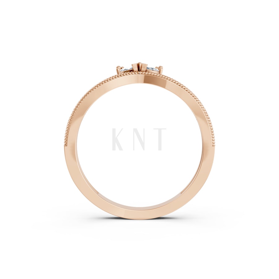 NHẪN NỮ EURO STYLE – RNN71 vàng hồng Rose Gold vàng đẹp, kiểu dáng trẻ trung, độc đáo