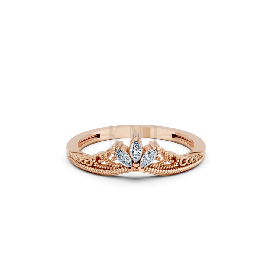 NHẪN NỮ EURO STYLE – RNN71 vàng hồng Rose Gold phong cách trẻ trung, nổi bật