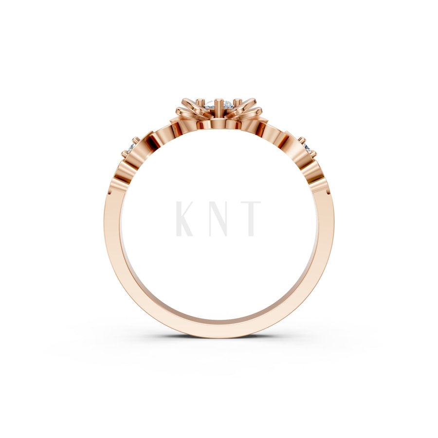 NHẪN NỮ EURO STYLE – RNN81 vàng hồng Rose Gold vàng đẹp, kiểu dáng trẻ trung, độc đáo