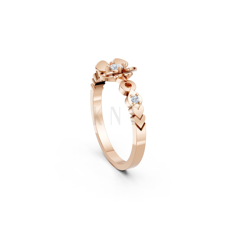 NHẪN NỮ EURO STYLE – RNN81 vàng hồng Rose Gold phong cách trẻ trung, nổi bật