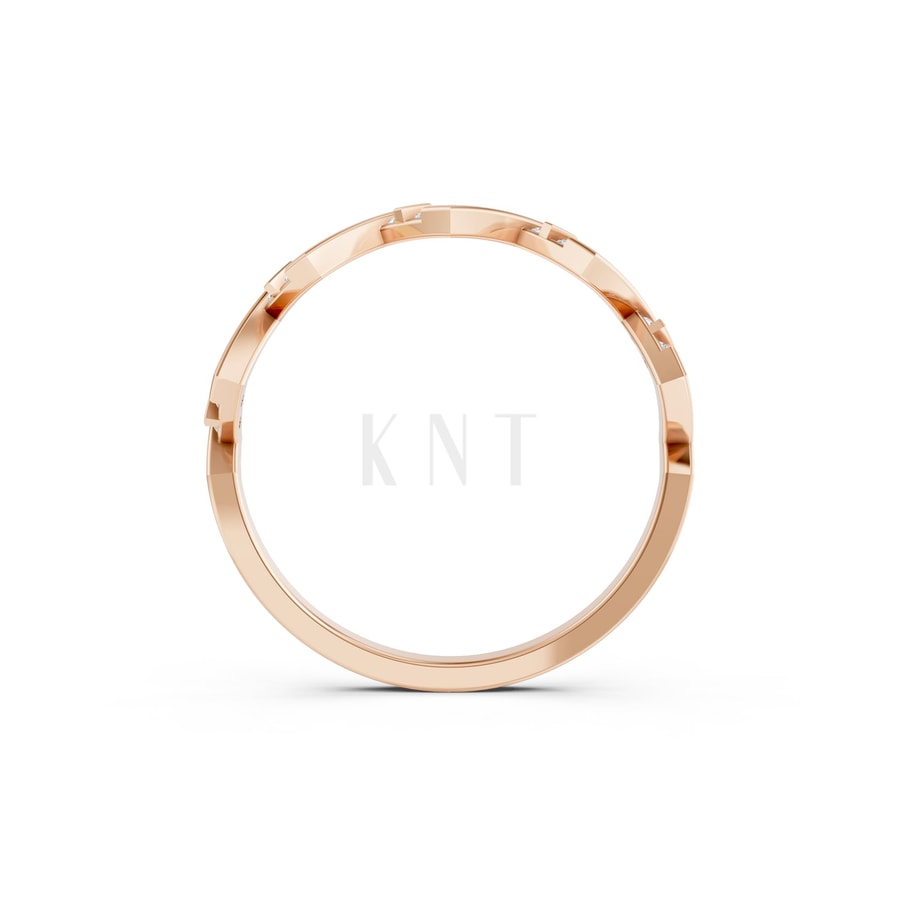 NHẪN NỮ EURO STYLE – RNN82 vàng hồng Rose Gold phong cách trẻ trung, nổi bật