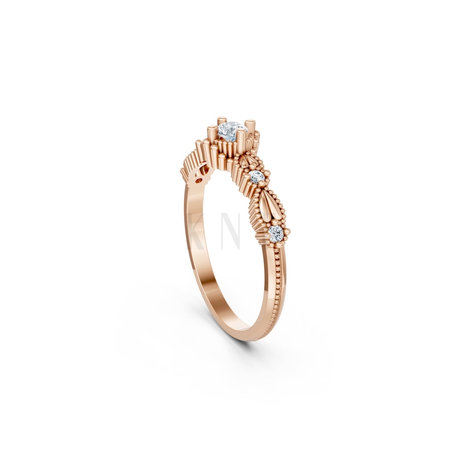 NHẪN NỮ EURO STYLE – RNN83 vàng hồng Rose Gold vàng đẹp, kiểu dáng trẻ trung, độc đáo