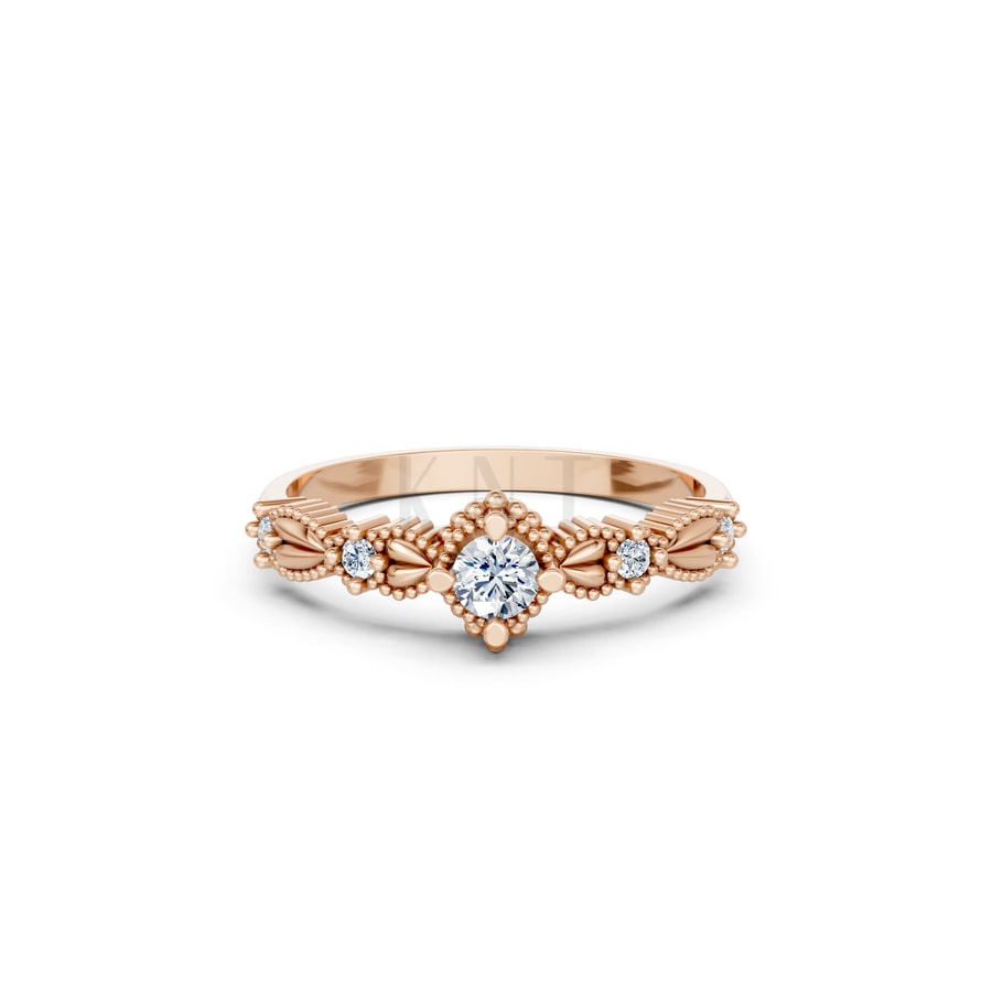 NHẪN NỮ EURO STYLE – RNN83 vàng hồng Rose Gold phong cách trẻ trung, nổi bật