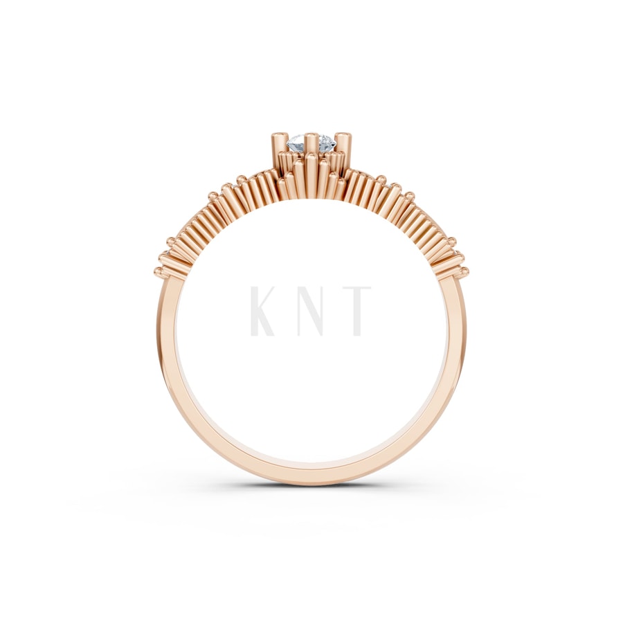 NHẪN NỮ EURO STYLE – RNN83 vàng hồng Rose Gold thiết kế đối xứng, phong cách, ấn tượng