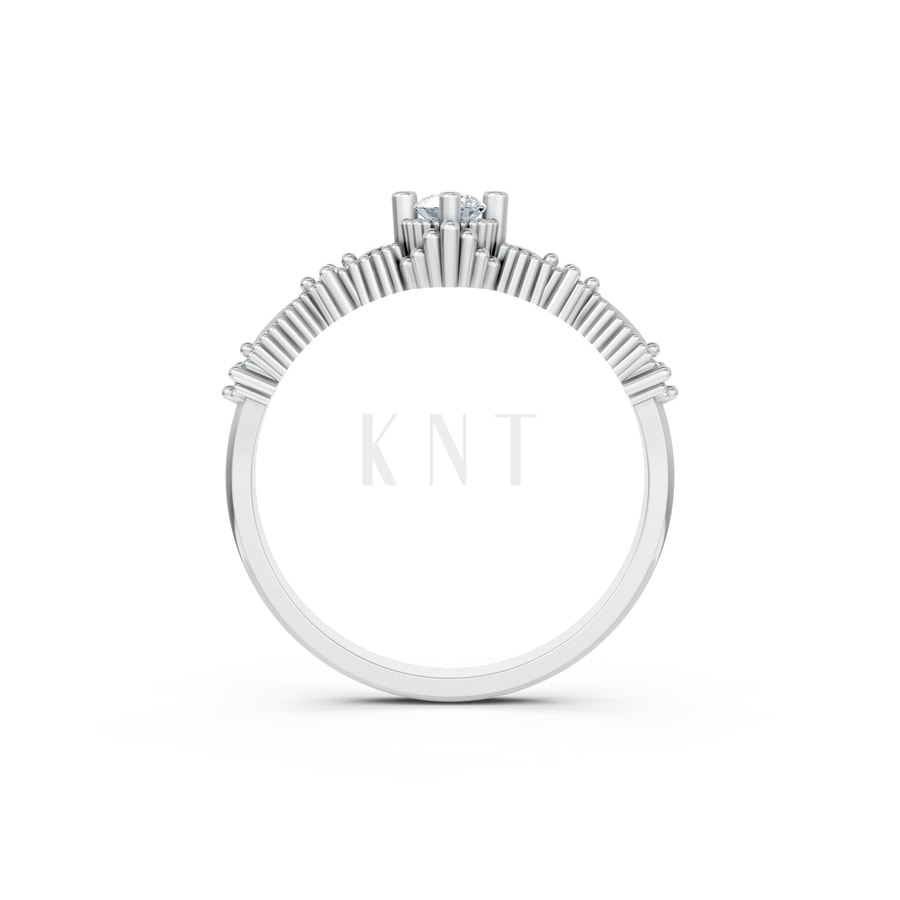 NHẪN NỮ EURO STYLE – RNN83 vàng trắng White Gold vàng sáng, đường nét sắc sảo, tinh tế