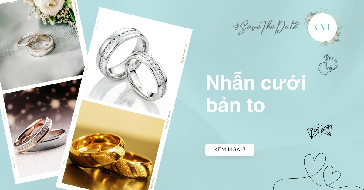 Top 11 mẫu nhẫn cưới bản to sang trọng năm 2025