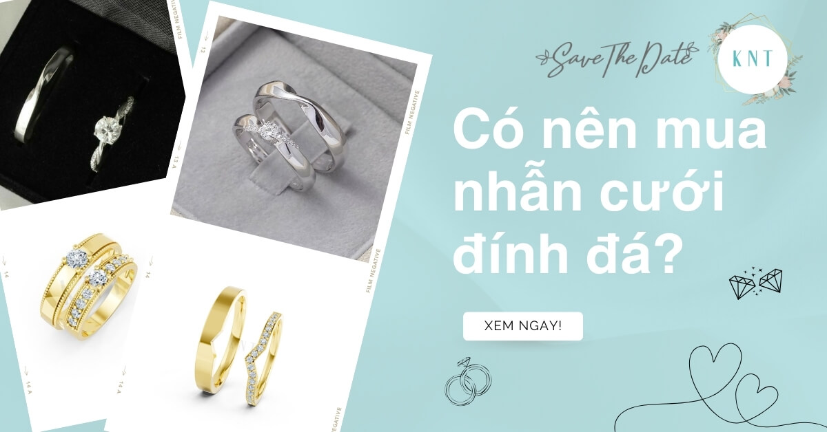 Có nên mua nhẫn cưới đính đá