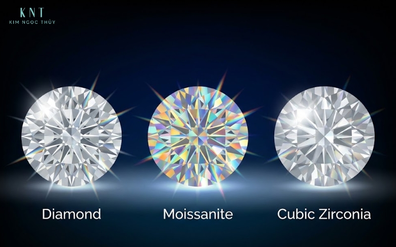Sự khác biệt về độ lấp lánh của 3 loại đá