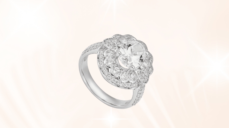 Trong thời Edwardian nhẫn cluster sẽ thanh nhã và tinh xảo hơn