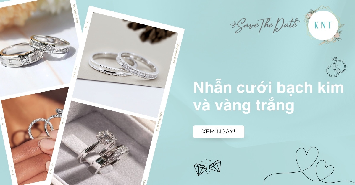 So sánh nhẫn cưới bạch kim và vàng trắng: Nên mua loại nào?