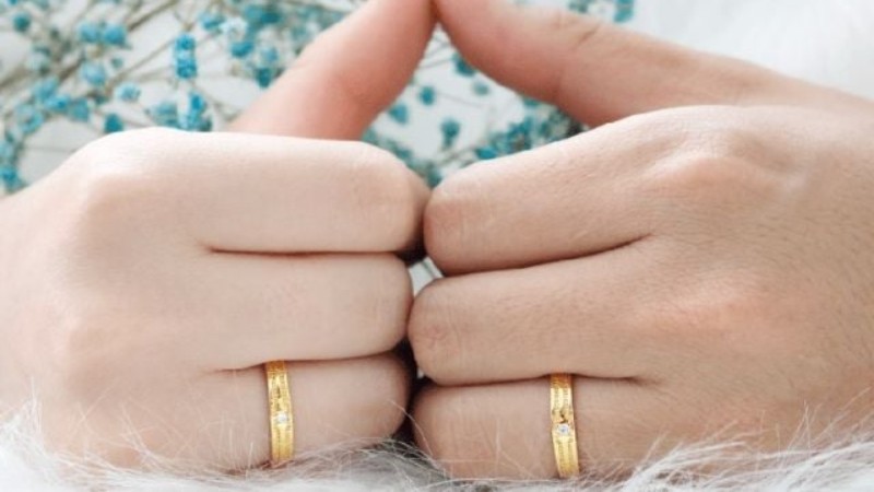 Vàng hội được sử dụng khá phổ biến trong thiết kế nhẫn cưới