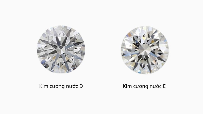 So sánh kim cương nước D và nước E