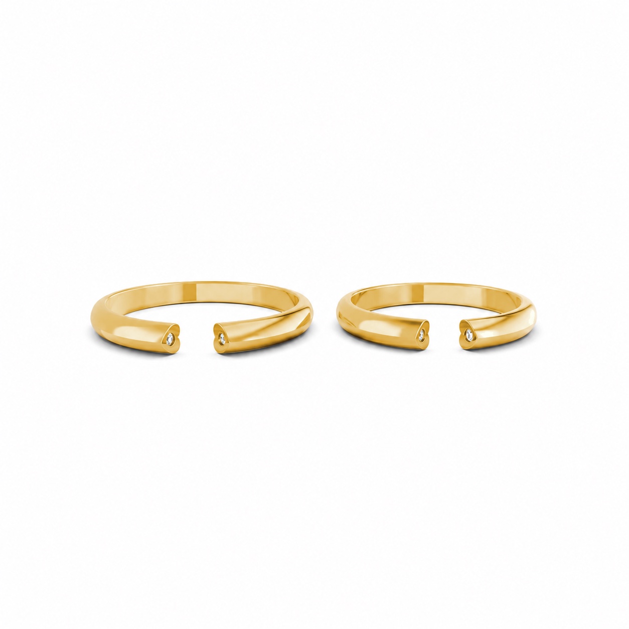 NHẪN CẶP VÀNG CV114 màu Vàng Gold thiết kế tinh xảo, độc đáo