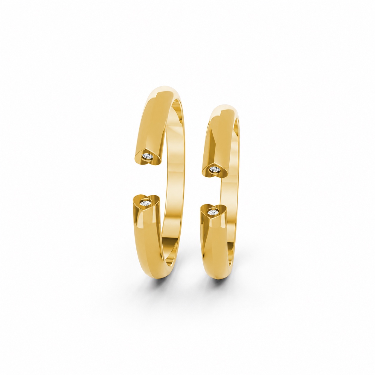 NHẪN CẶP VÀNG CV114 màu Vàng Gold vàng 10K/14K/18K/607 cao cấp, thanh lịch