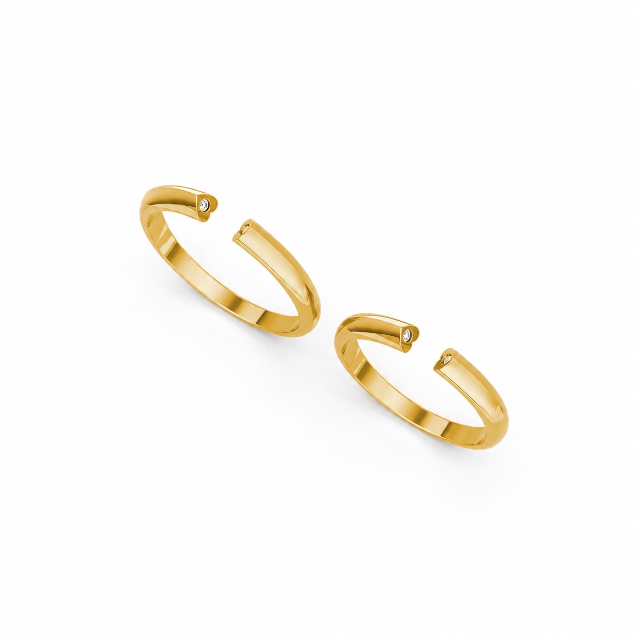 NHẪN CẶP VÀNG CV114 màu Vàng Gold thiết kế phá cách, sang trọng