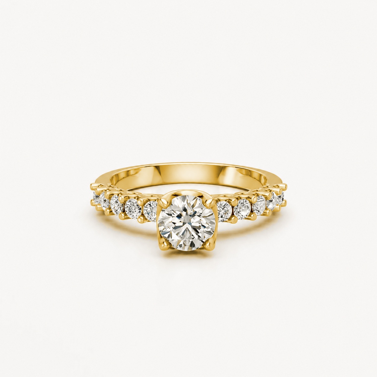 Nhẫn đính hôn đá cao cấp R258 Vàng Gold vàng 10K/14K/18K/607 cao cấp, thanh lịch