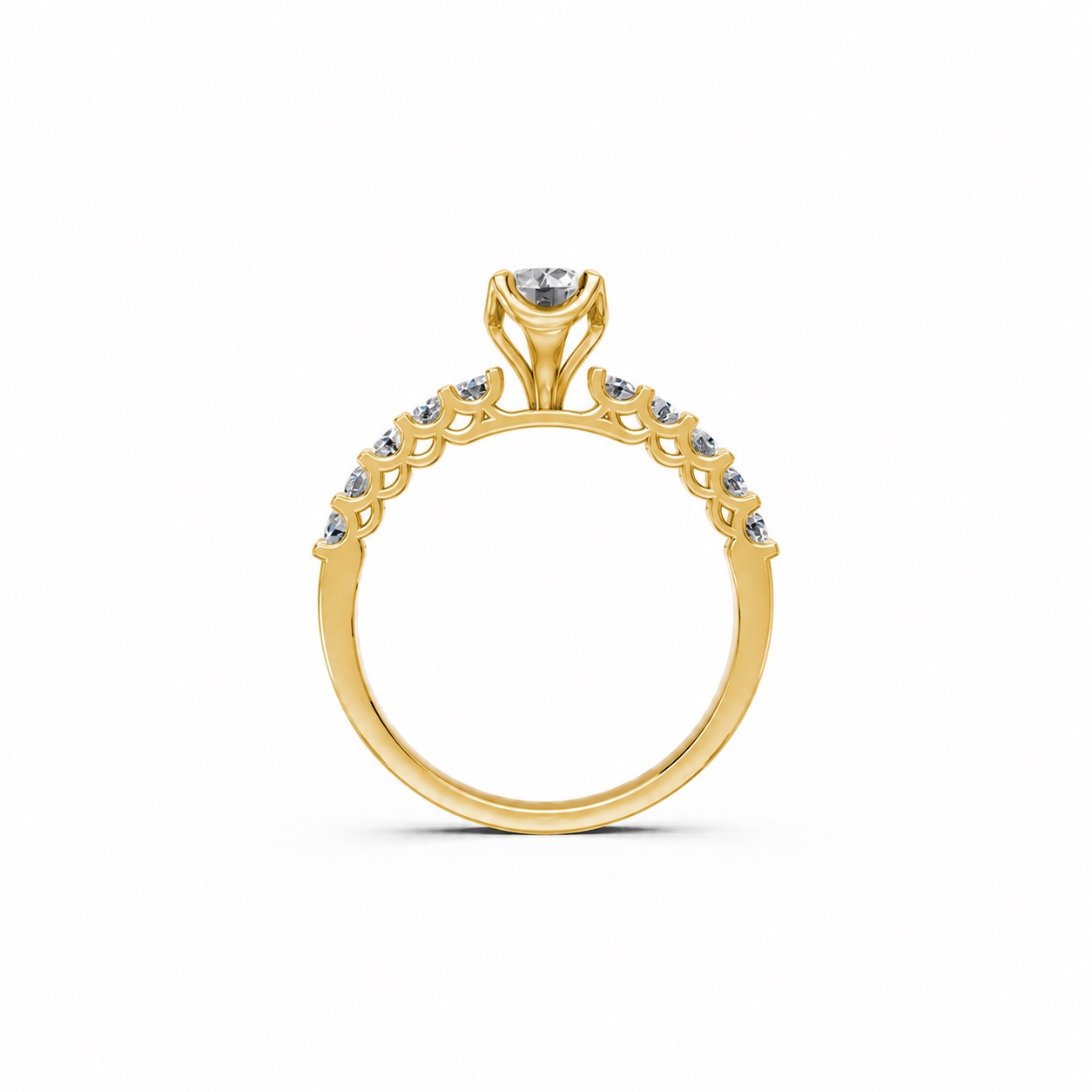 Nhẫn đính hôn đá cao cấp R258 Vàng Gold thiết kế phá cách, sang trọng